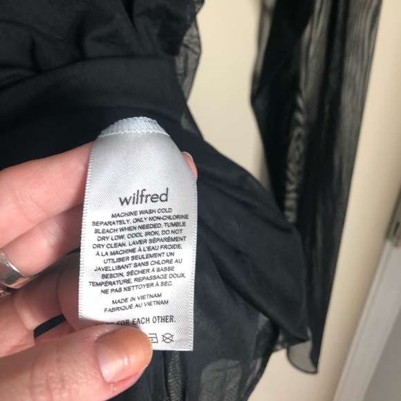 ARITZIA WILFRED Sheer mockneck long sleeve shirt, SZ M - Picture 4 of 5